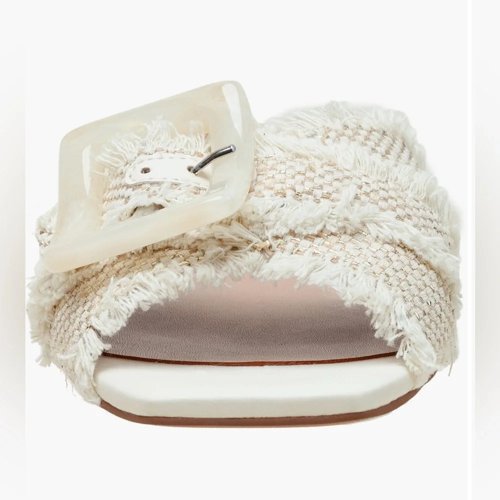 Linea Paolo Lottie Slide Sandal Natural/Gold - Picture 6 of 8
